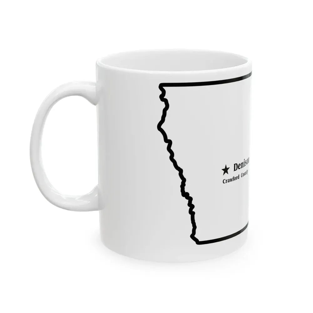 Flag of Crawford County Iowa Sesquicentennial (United States) White Coffee Mug - Go Mug Yourself