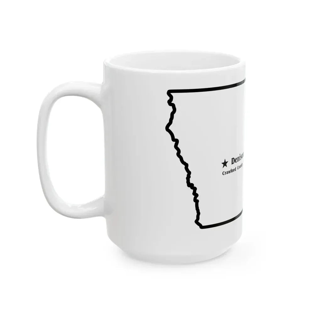 Flag of Crawford County Iowa Sesquicentennial (United States) White Coffee Mug - Go Mug Yourself