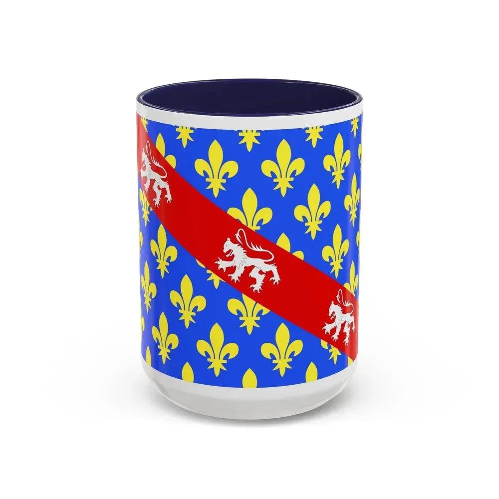Flag of Creuse France - Accent Coffee Mug 15oz Navy - Go Mug Yourself