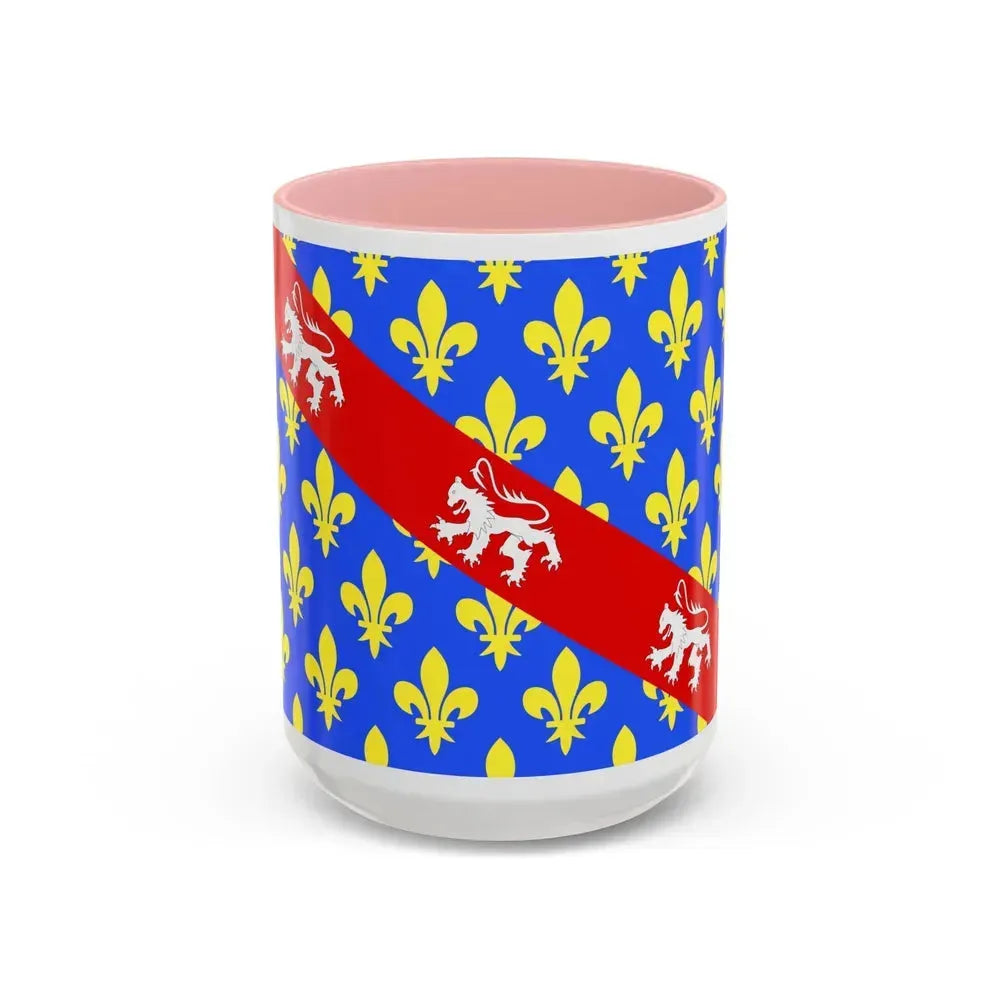 Flag of Creuse France - Accent Coffee Mug 15oz Pink - Go Mug Yourself