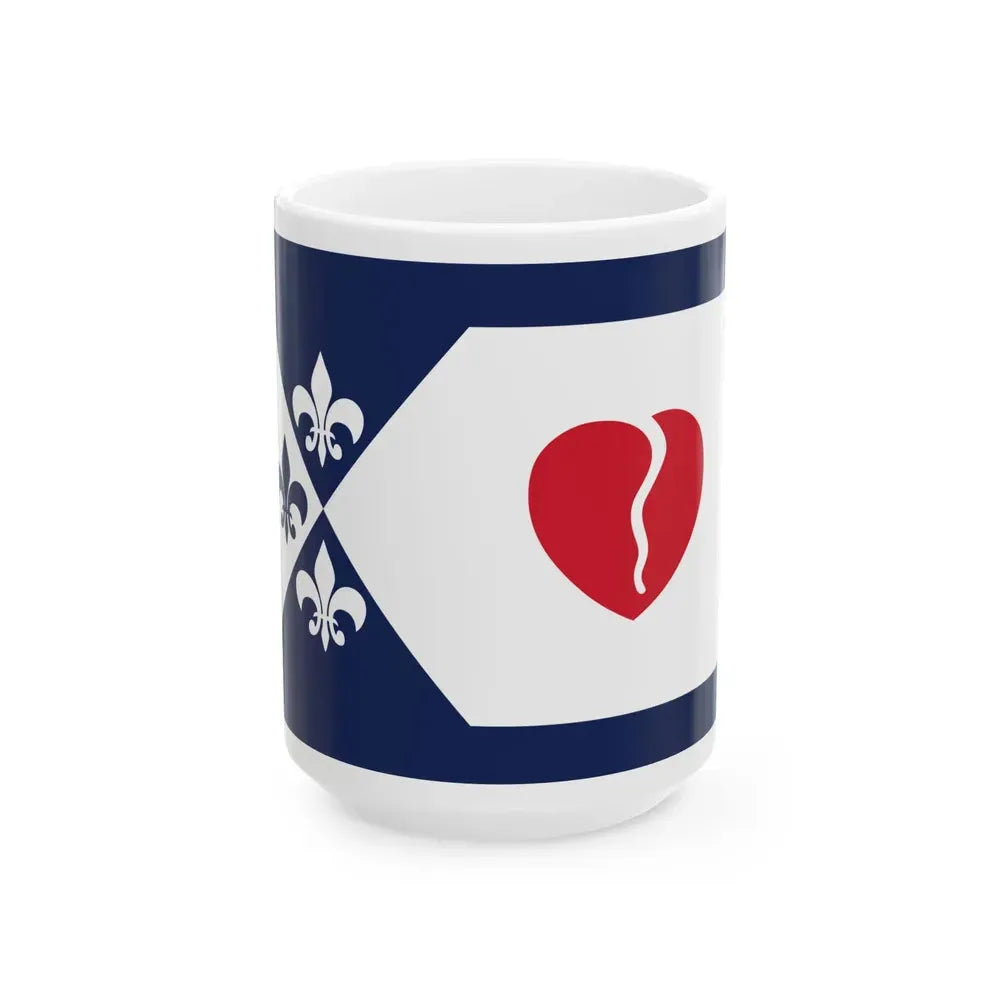 Flag of Creve Coeur Missouri (United States) White Coffee Mug 15oz - Go Mug Yourself