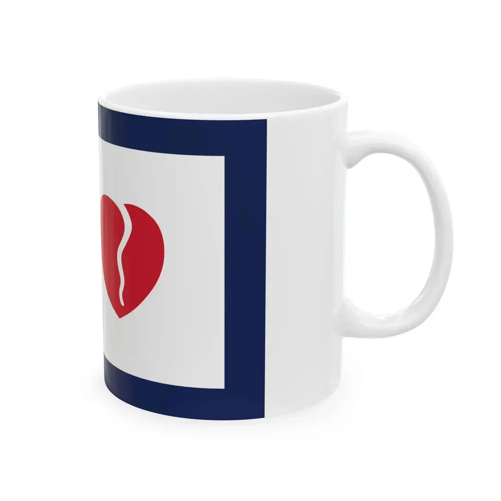 Flag of Creve Coeur Missouri (United States) White Coffee Mug - Go Mug Yourself