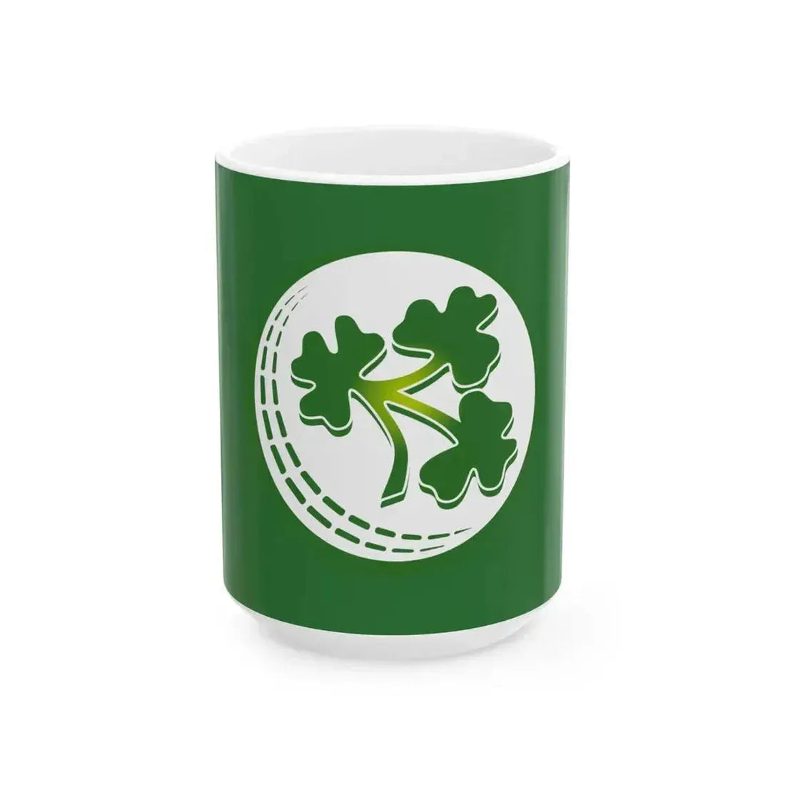 Flag of Cricket Ireland (Ireland) White Coffee Mug 15oz - Go Mug Yourself