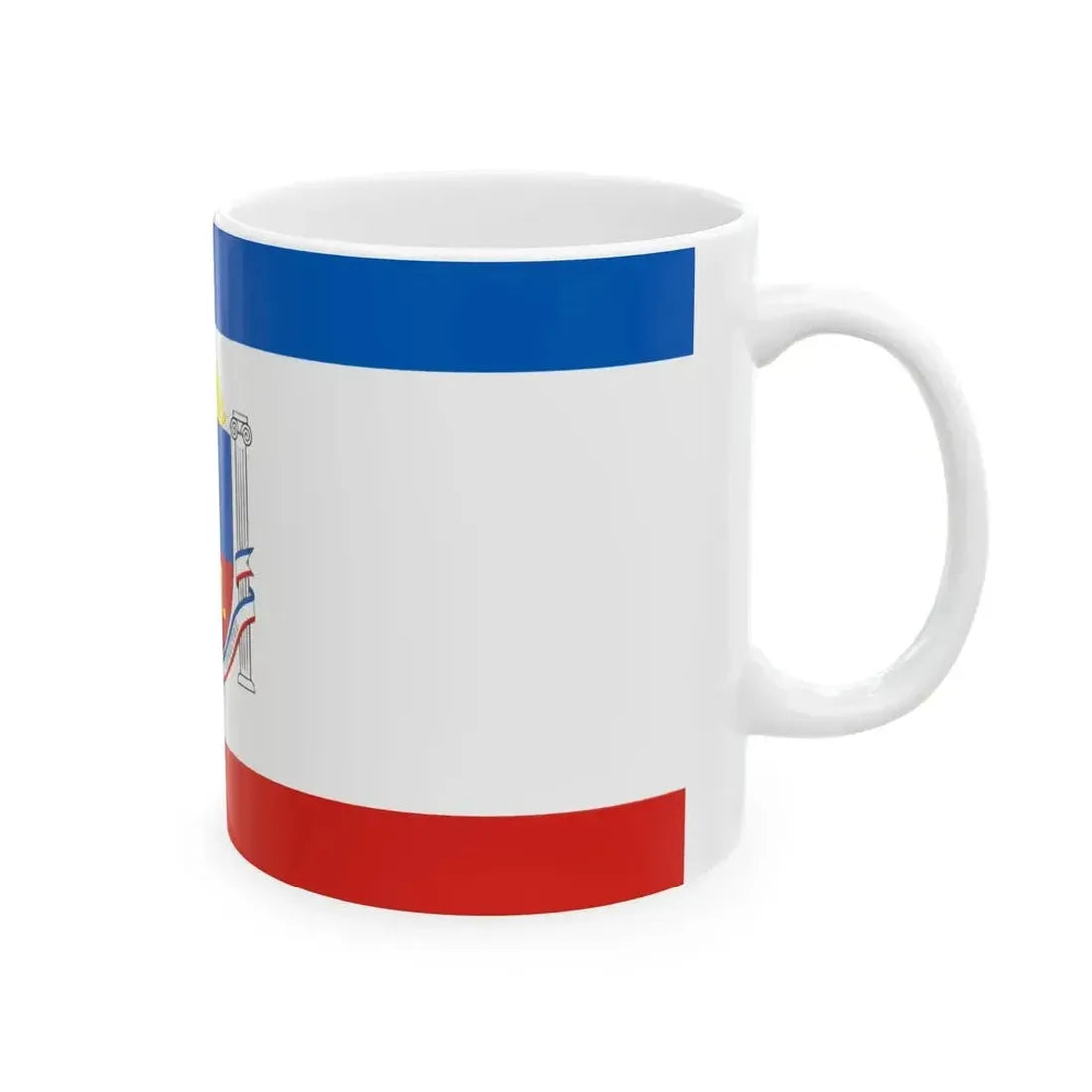 Flag of Crimea design (Russia) White Coffee Mug - Go Mug Yourself