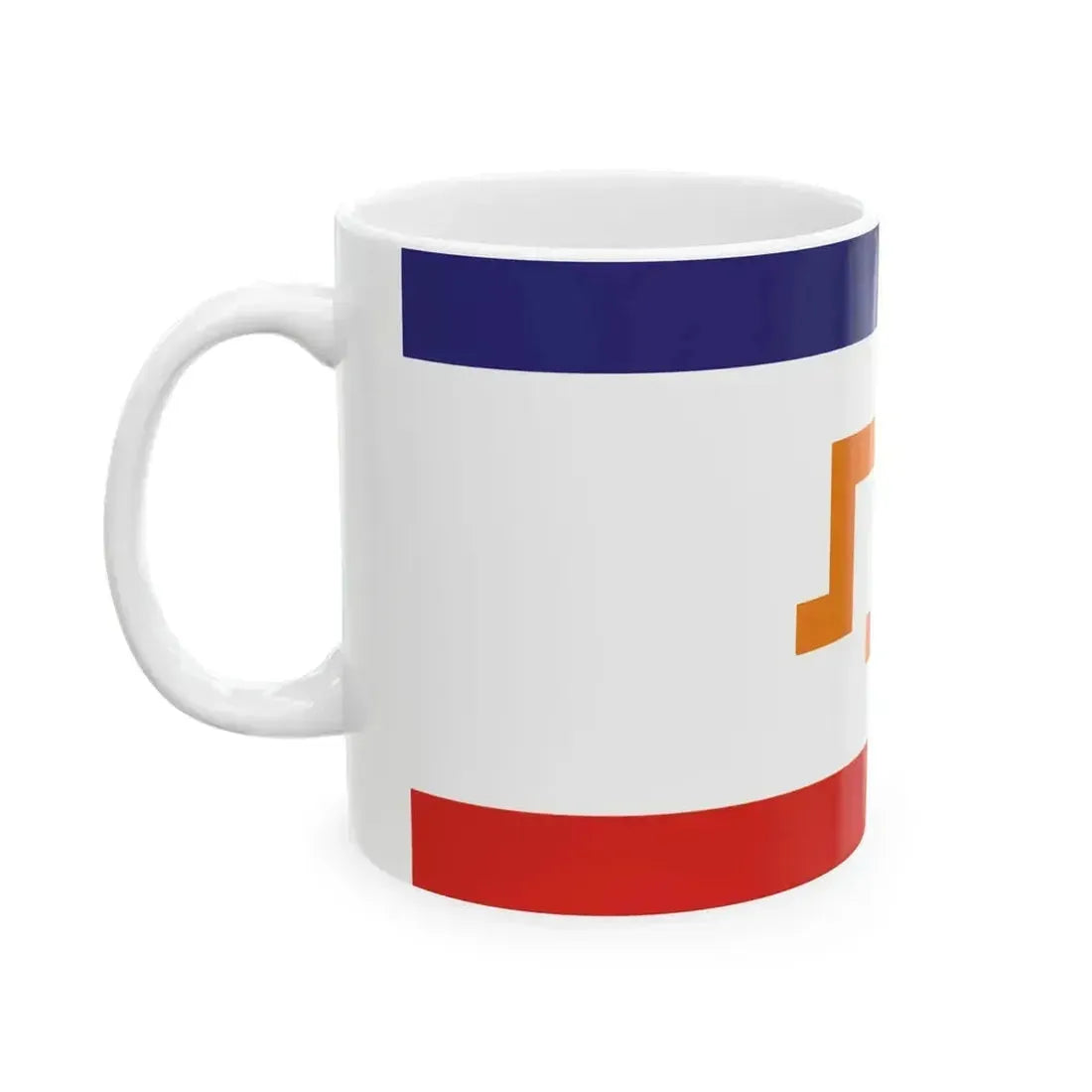 Flag of Crimea with Crimean Tatar Tamga Dark color (Russia) White Coffee Mug - Go Mug Yourself