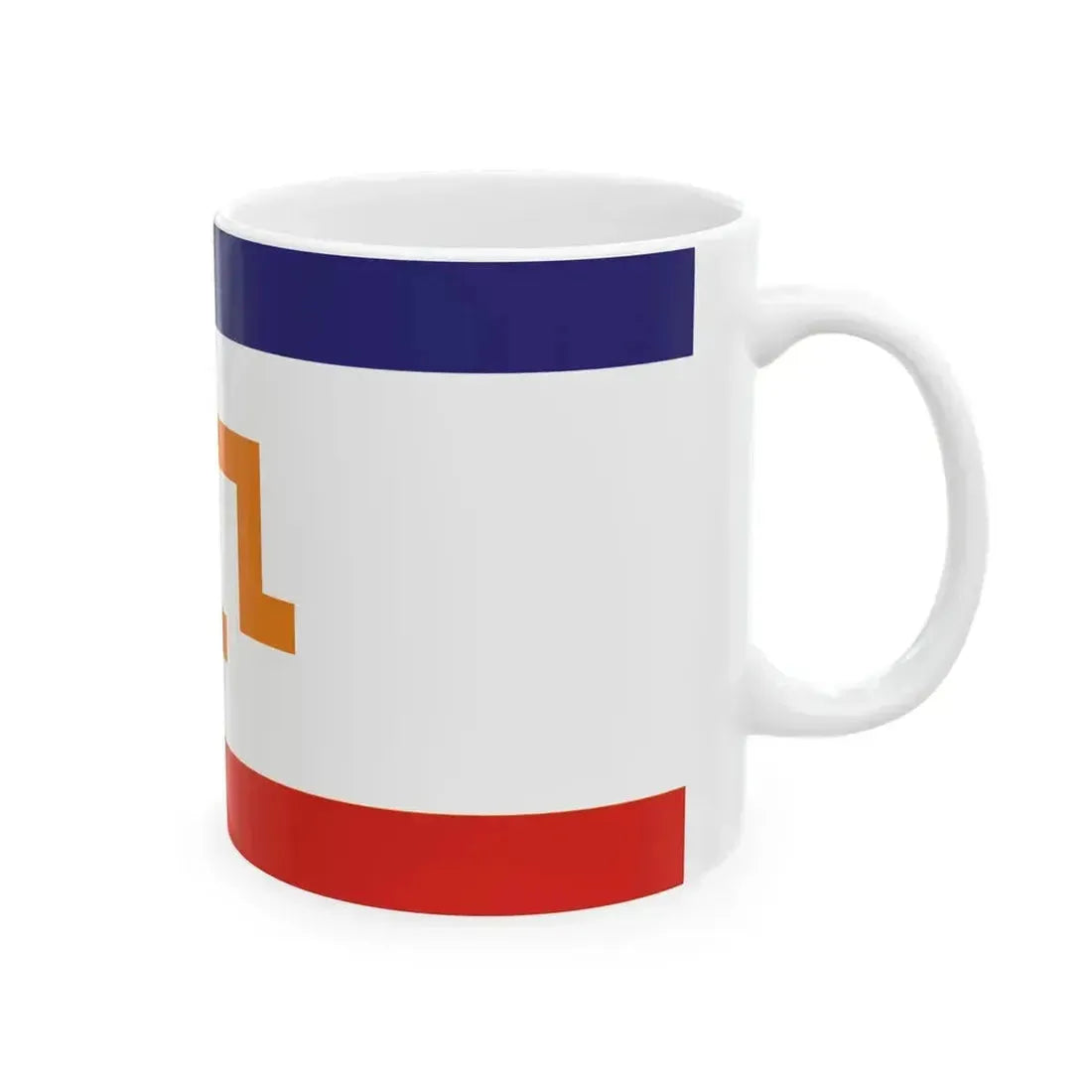 Flag of Crimea with Crimean Tatar Tamga Dark color (Russia) White Coffee Mug - Go Mug Yourself