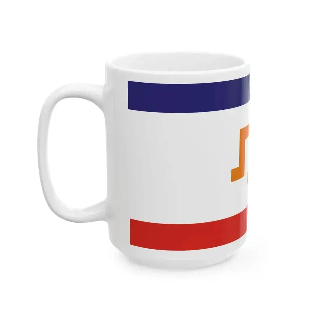 Flag of Crimea with Crimean Tatar Tamga Dark color (Russia) White Coffee Mug - Go Mug Yourself