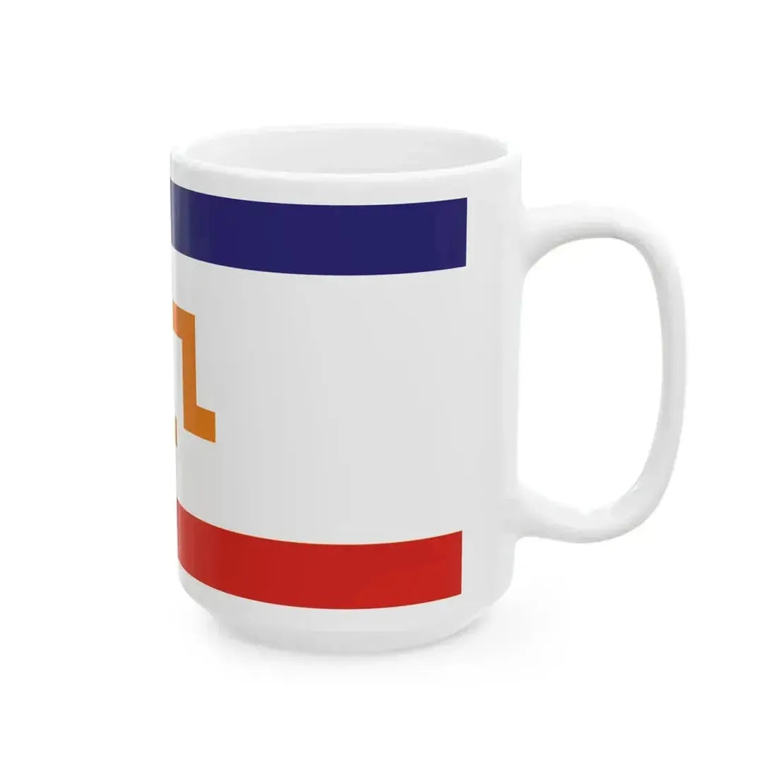 Flag of Crimea with Crimean Tatar Tamga Dark color (Russia) White Coffee Mug - Go Mug Yourself