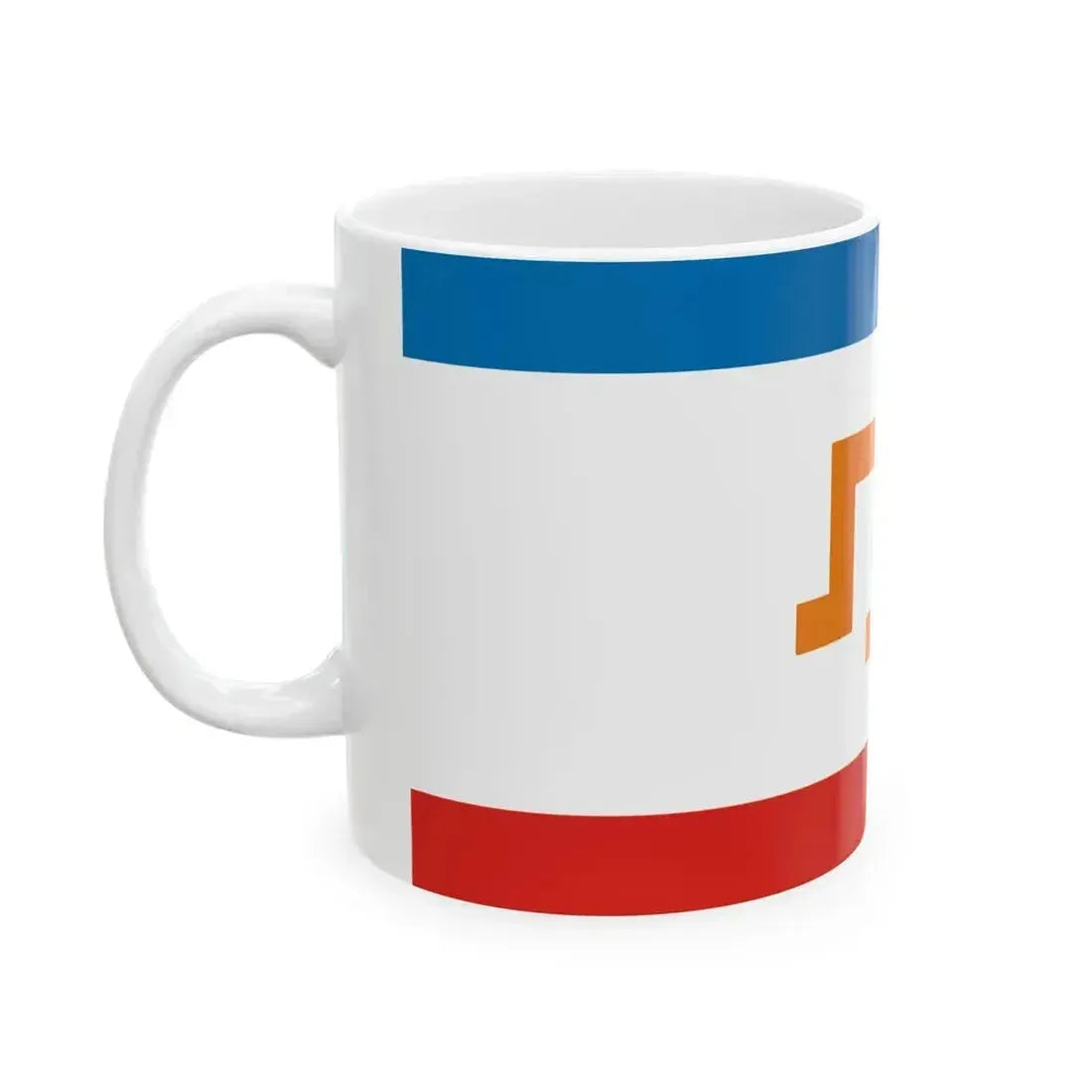Flag of Crimea with Crimean Tatar tamga (Russia) White Coffee Mug - Go Mug Yourself