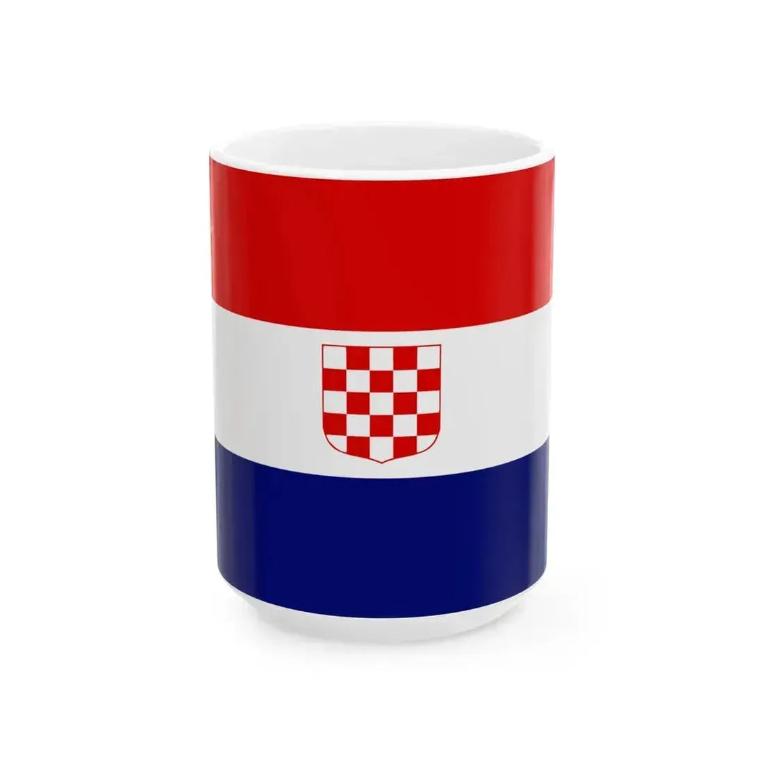 Flag of Croatia 1941-1945 3-5 (Croatia) White Coffee Mug 15oz - Go Mug Yourself
