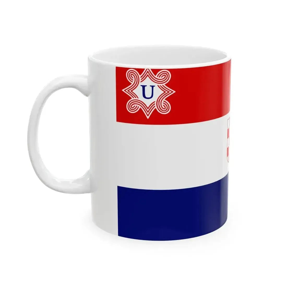 Flag of Croatia 1941-1945 3-5 (Croatia) White Coffee Mug - Go Mug Yourself