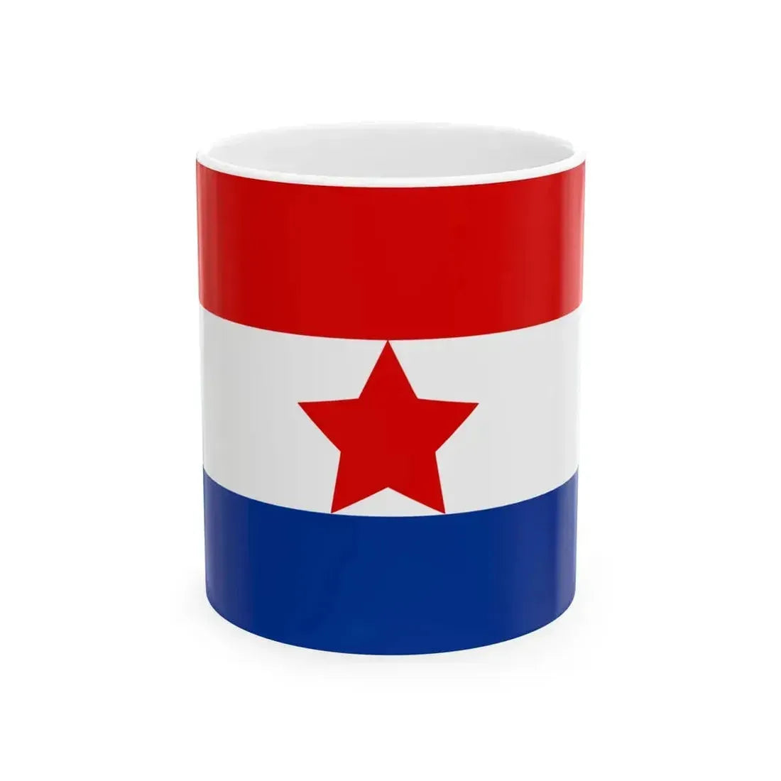 Flag of Croatia 1943-1947 3-5 (Croatia) White Coffee Mug 11oz - Go Mug Yourself