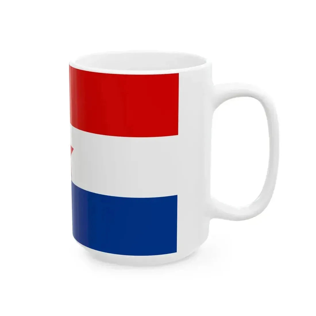 Flag of Croatia 1945-1947 3-5 (Croatia) White Coffee Mug - Go Mug Yourself