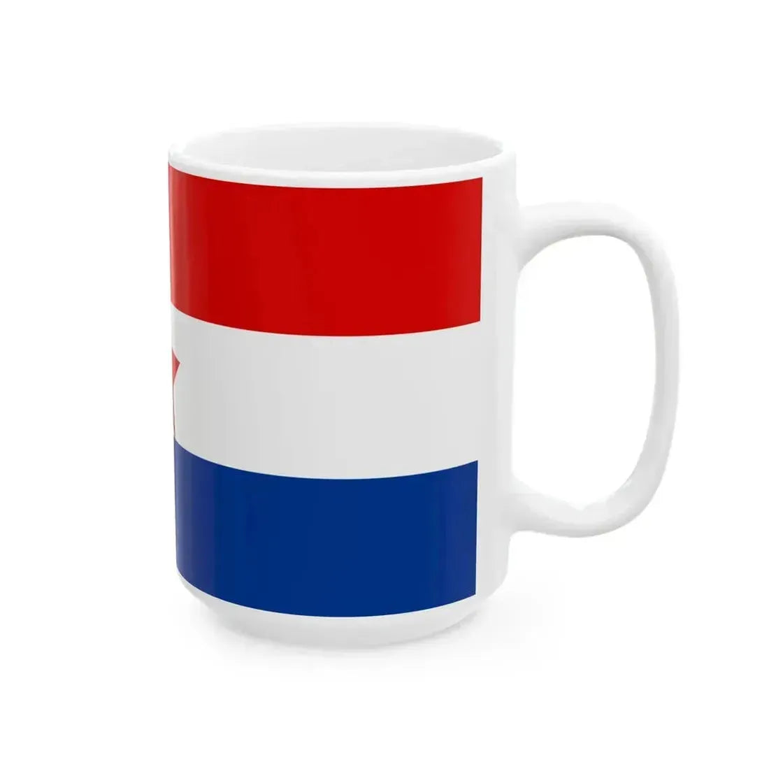 Flag of Croatia 1945-1947 (Croatia) White Coffee Mug - Go Mug Yourself