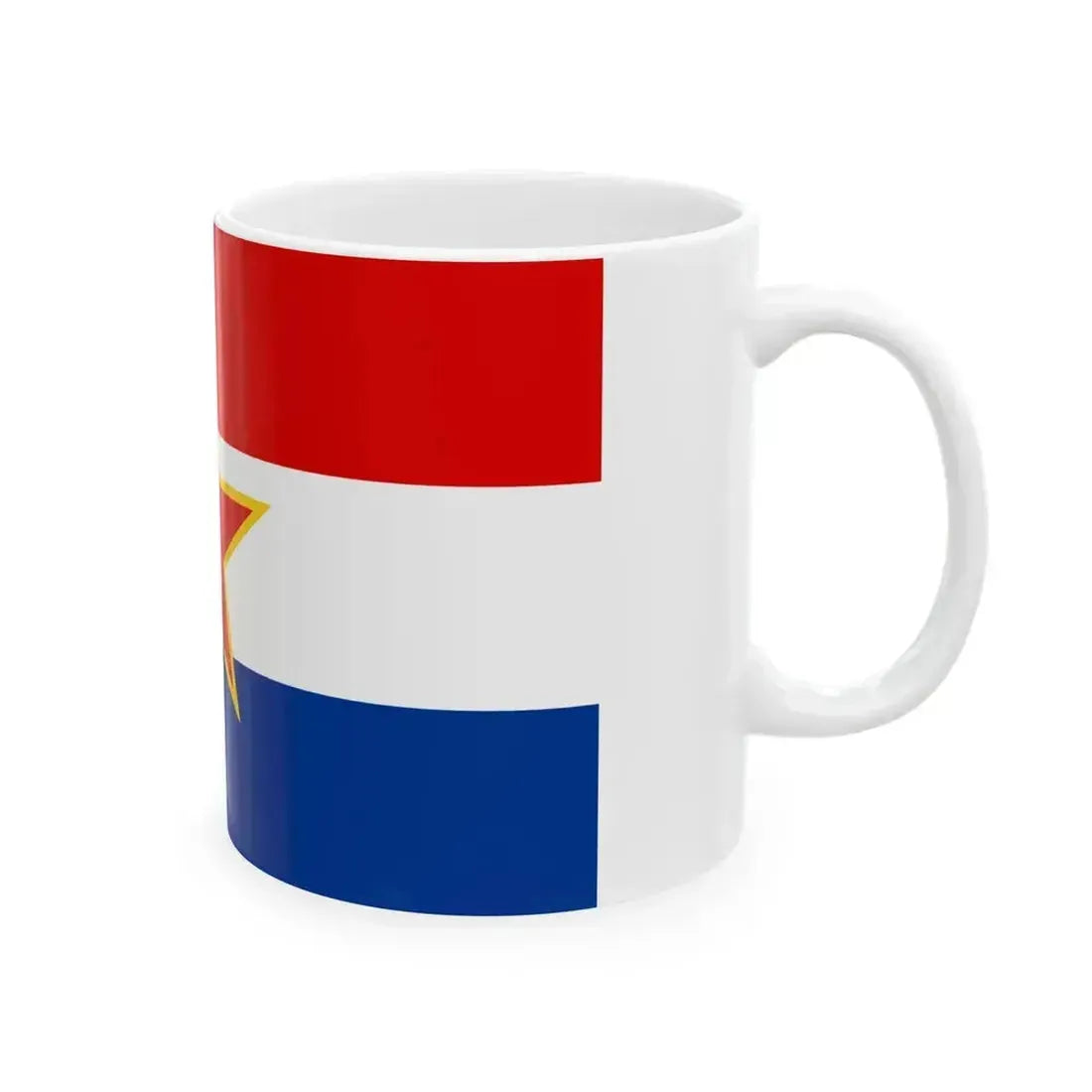Flag of Croatia 1947-1990 3-5 (Croatia) White Coffee Mug - Go Mug Yourself