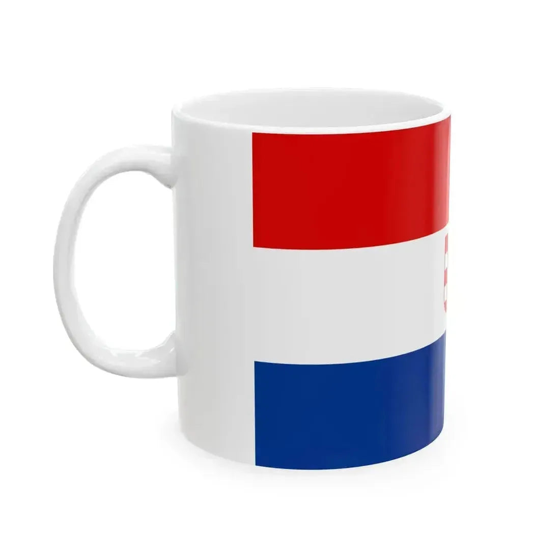 Flag of Croatia 1990 3-5 (Croatia) White Coffee Mug - Go Mug Yourself
