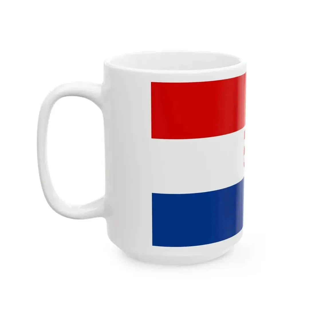 Flag of Croatia 1990 3-5 (Croatia) White Coffee Mug - Go Mug Yourself