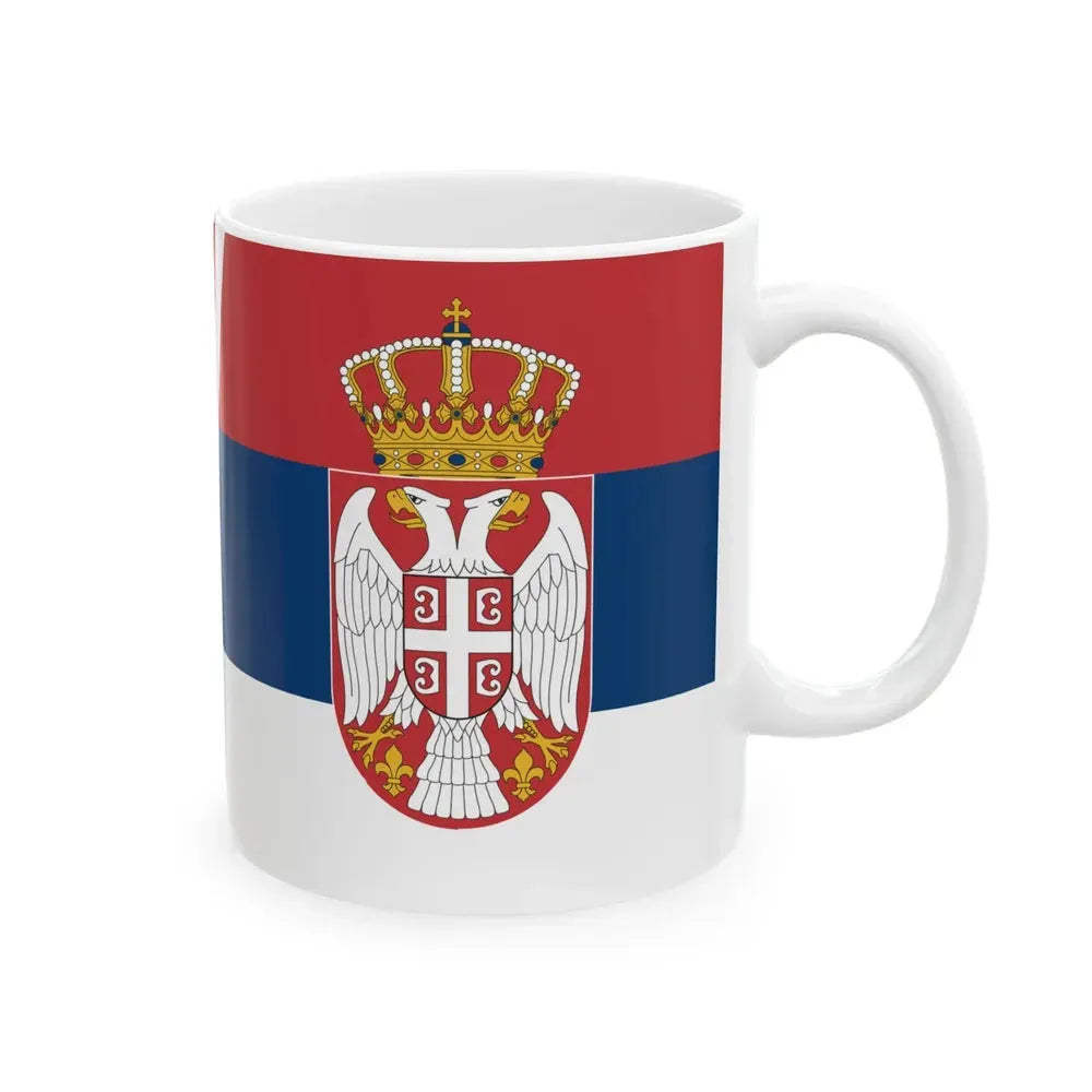Flag of Croatia and Serbia (Croatia) White Coffee Mug - Go Mug Yourself