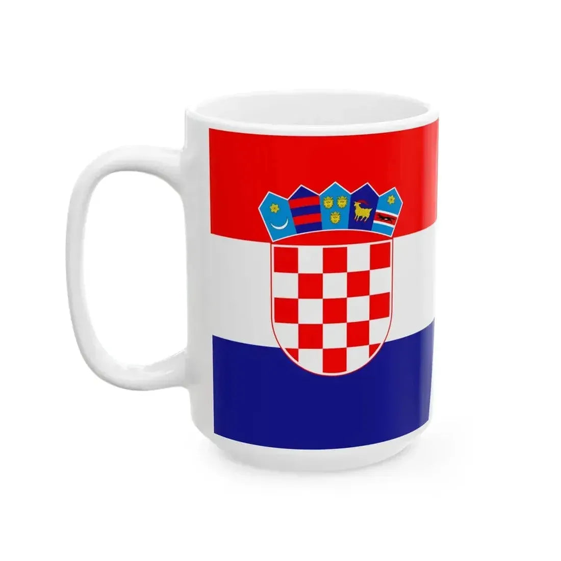 Flag of Croatia and Serbia (Croatia) White Coffee Mug - Go Mug Yourself
