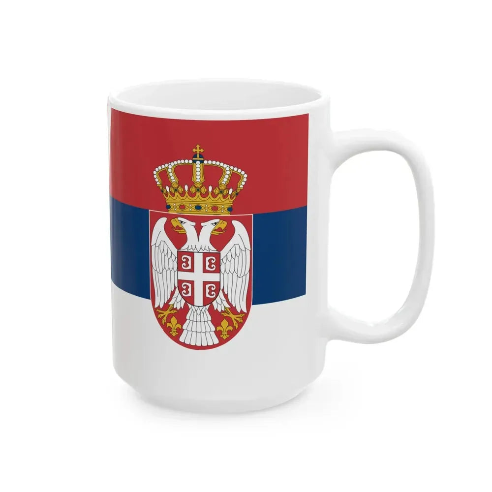 Flag of Croatia and Serbia (Croatia) White Coffee Mug - Go Mug Yourself