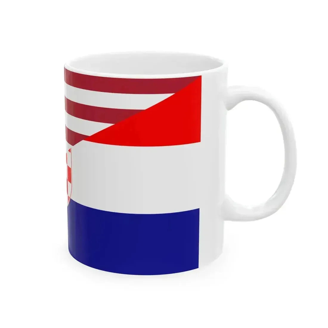 Flag of Croatia and the United States (Croatia) White Coffee Mug - Go Mug Yourself
