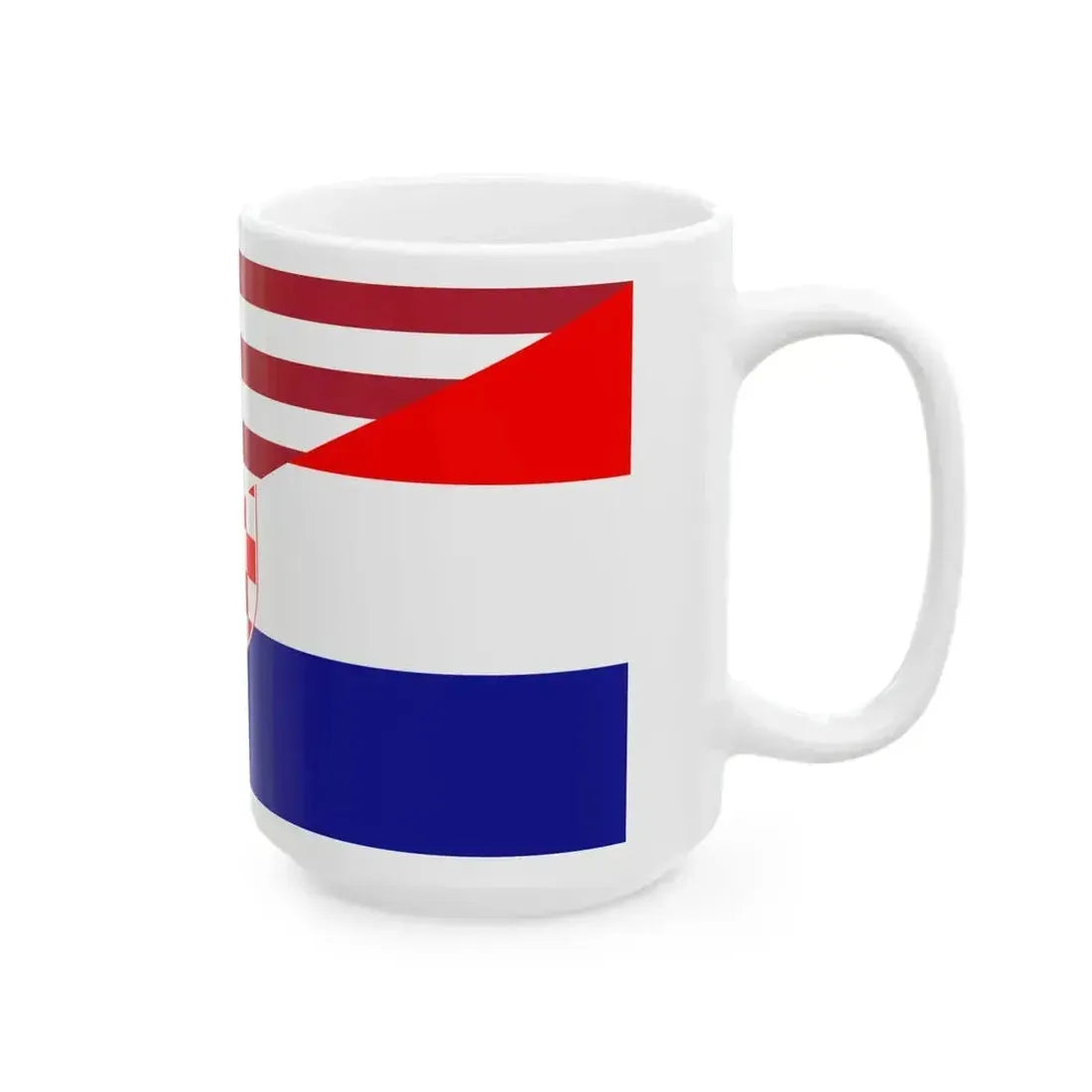 Flag of Croatia and the United States (Croatia) White Coffee Mug - Go Mug Yourself