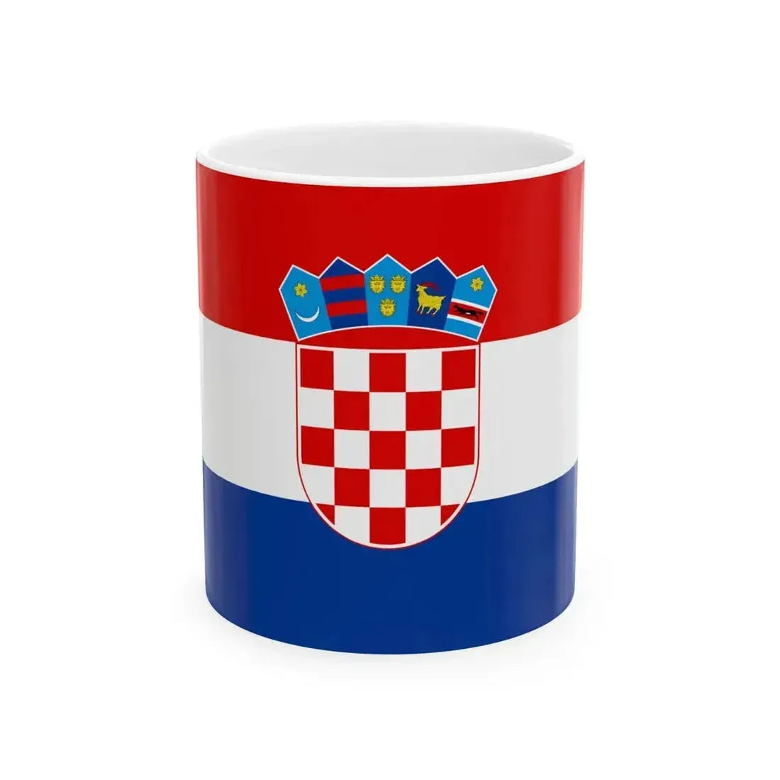 Flag of Croatia pre-1991 Colors (Croatia) White Coffee Mug 11oz - Go Mug Yourself
