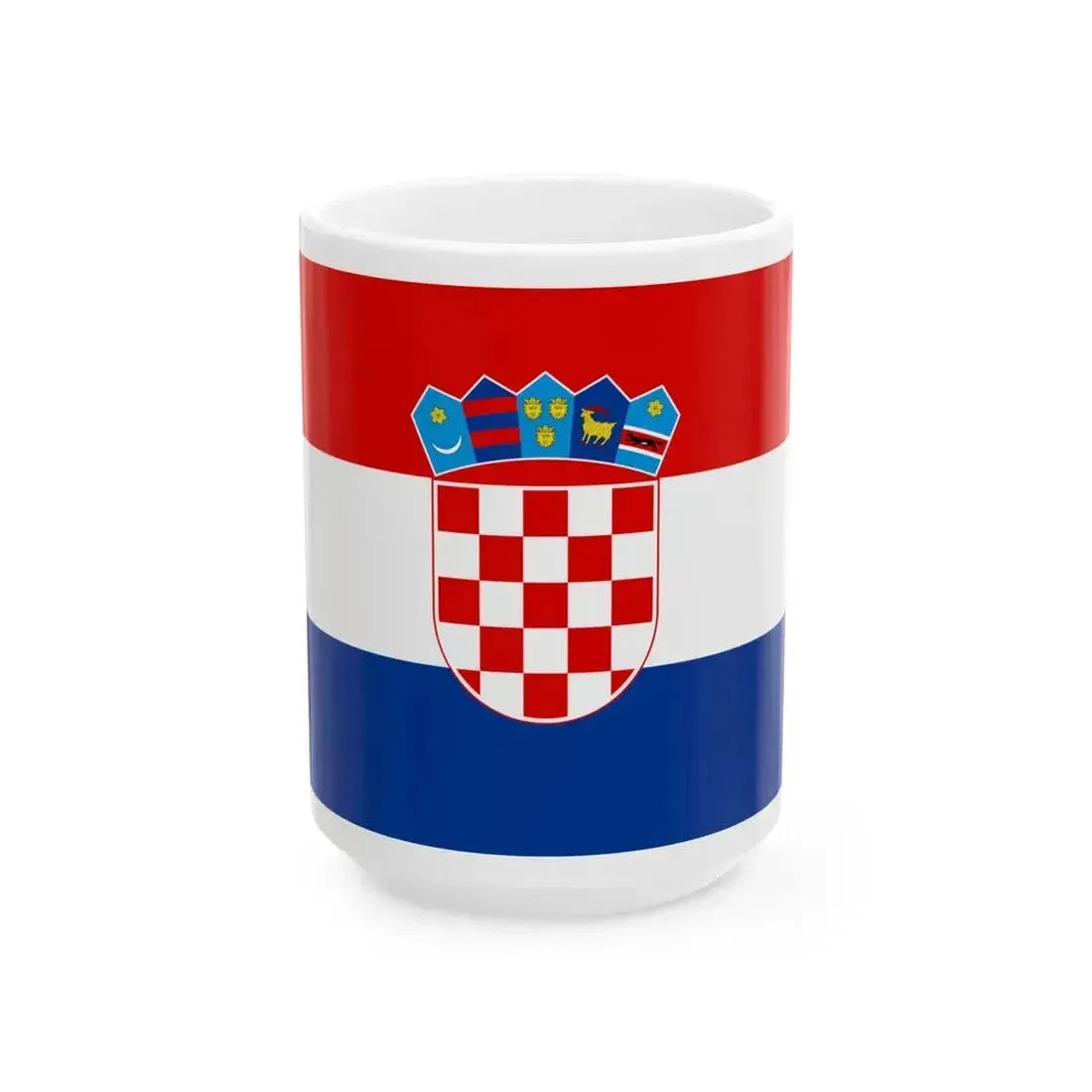 Flag of Croatia pre-1991 Colors (Croatia) White Coffee Mug 15oz - Go Mug Yourself