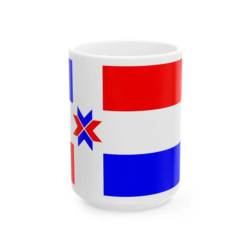 Flag of Crossville Tennessee textless (United States) White Coffee Mug 15oz - Go Mug Yourself