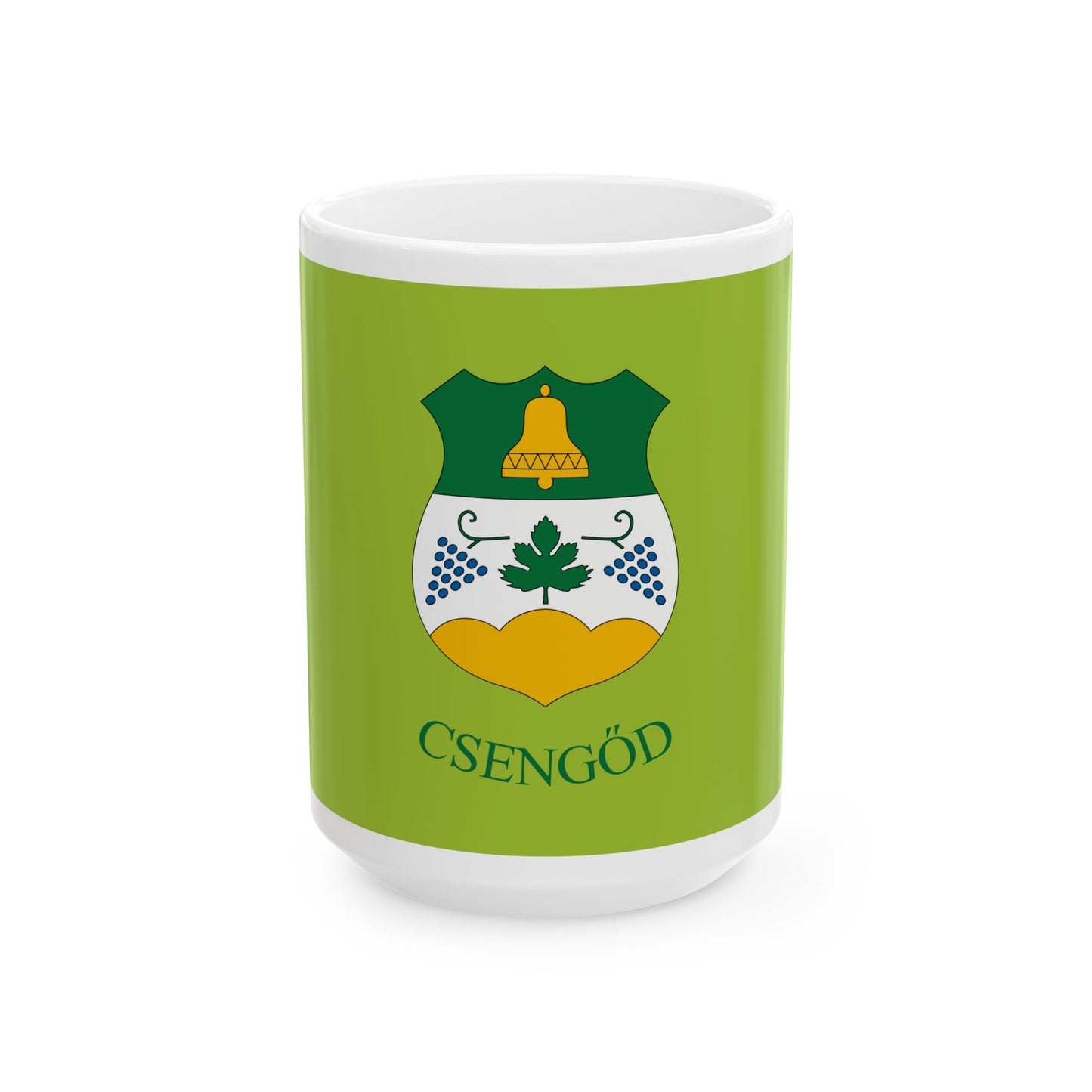 Flag of Csengod (Hungary) White Coffee Mug-15oz-Go Mug Yourself