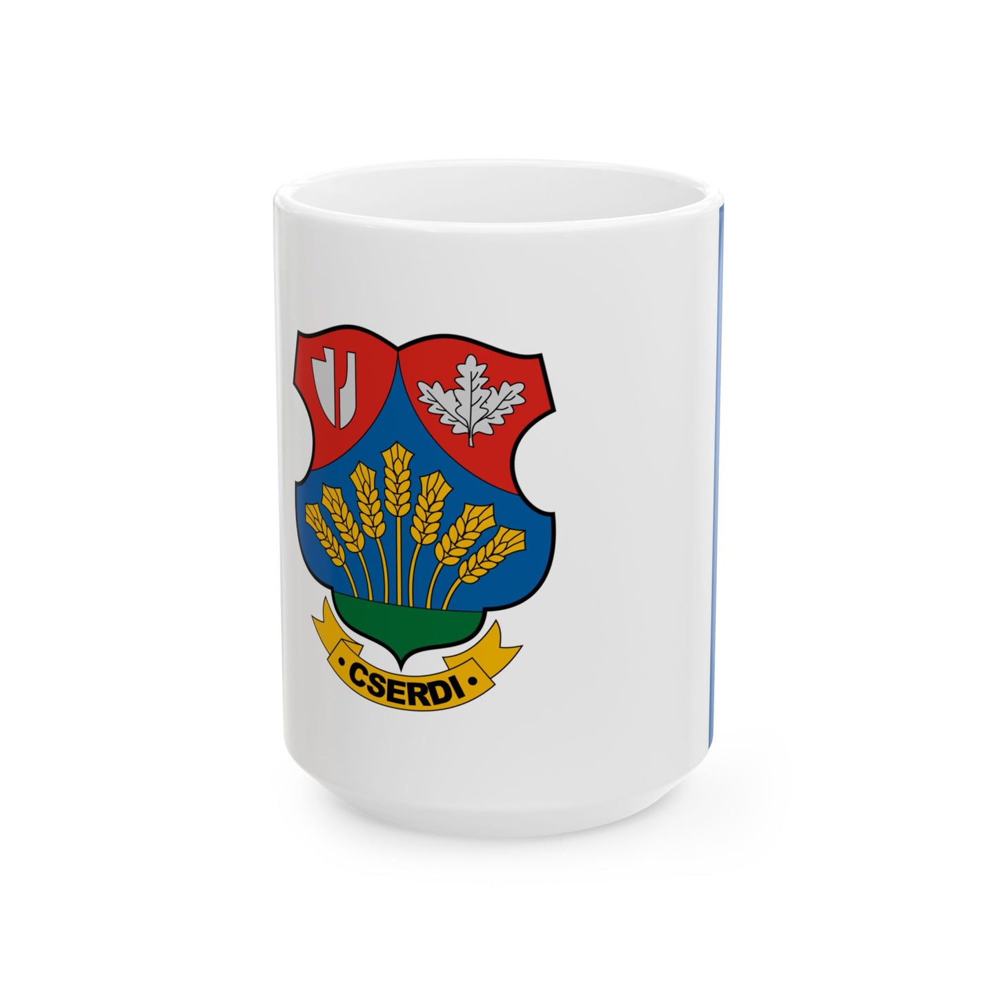 Flag of Cserdi (Hungary) White Coffee Mug-15oz-Go Mug Yourself
