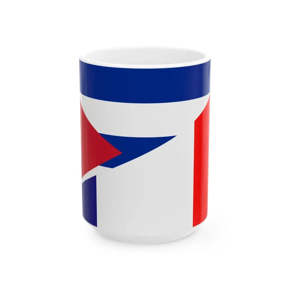 Flag of Cuba and France (Cuba) White Coffee Mug 15oz - Go Mug Yourself