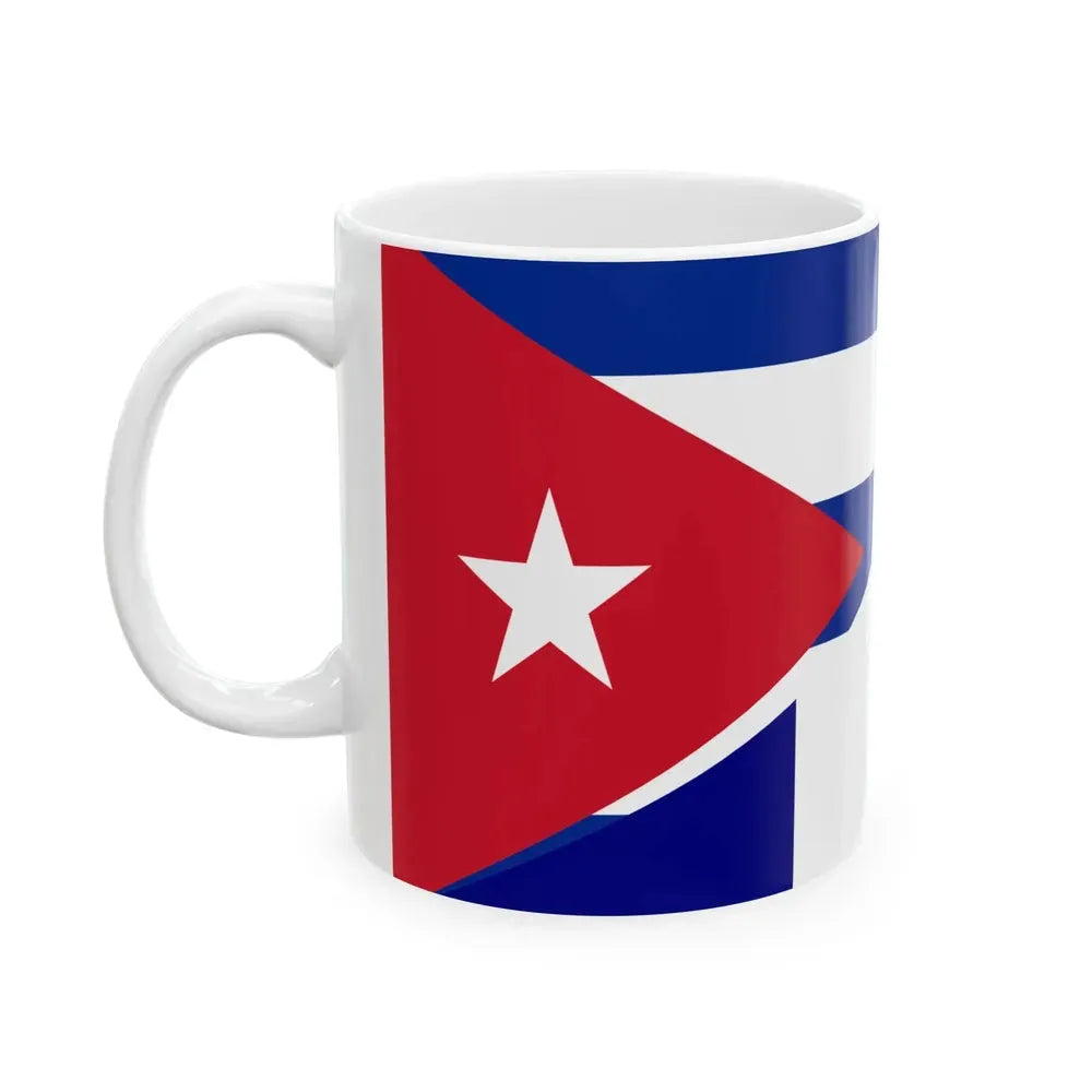 Flag of Cuba and France (Cuba) White Coffee Mug - Go Mug Yourself