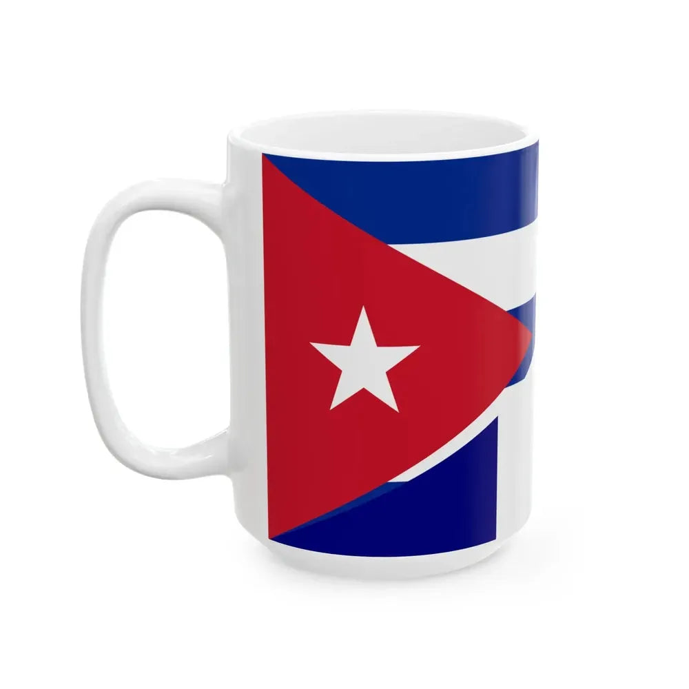 Flag of Cuba and France (Cuba) White Coffee Mug - Go Mug Yourself