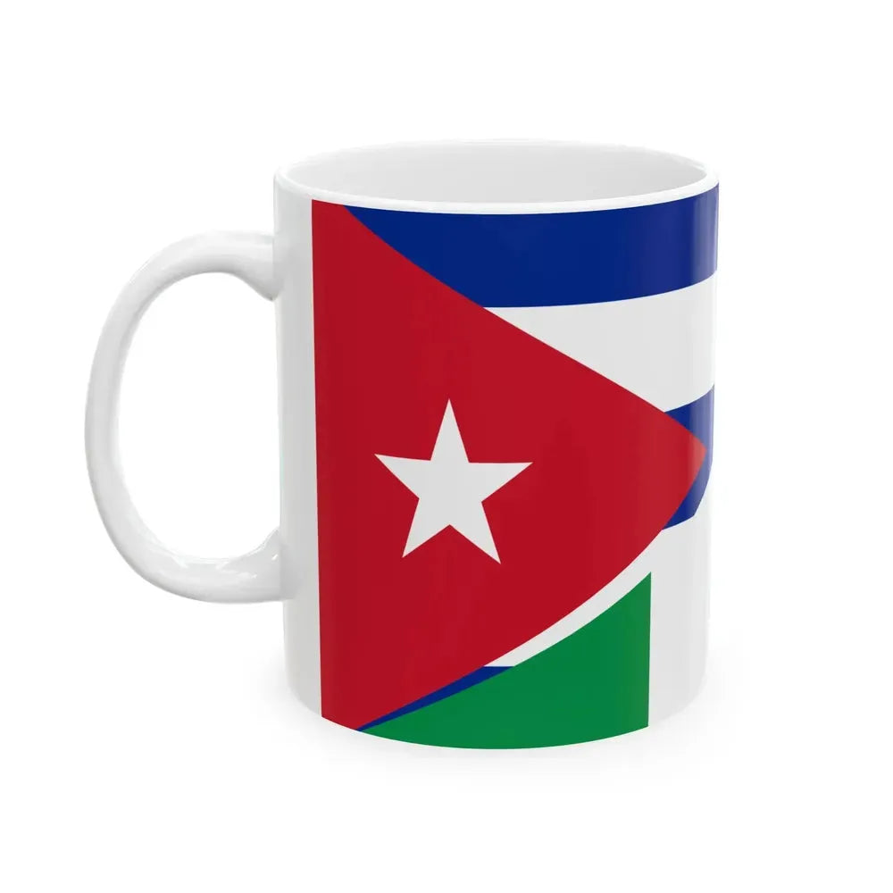Flag of Cuba and Italy (Cuba) White Coffee Mug - Go Mug Yourself