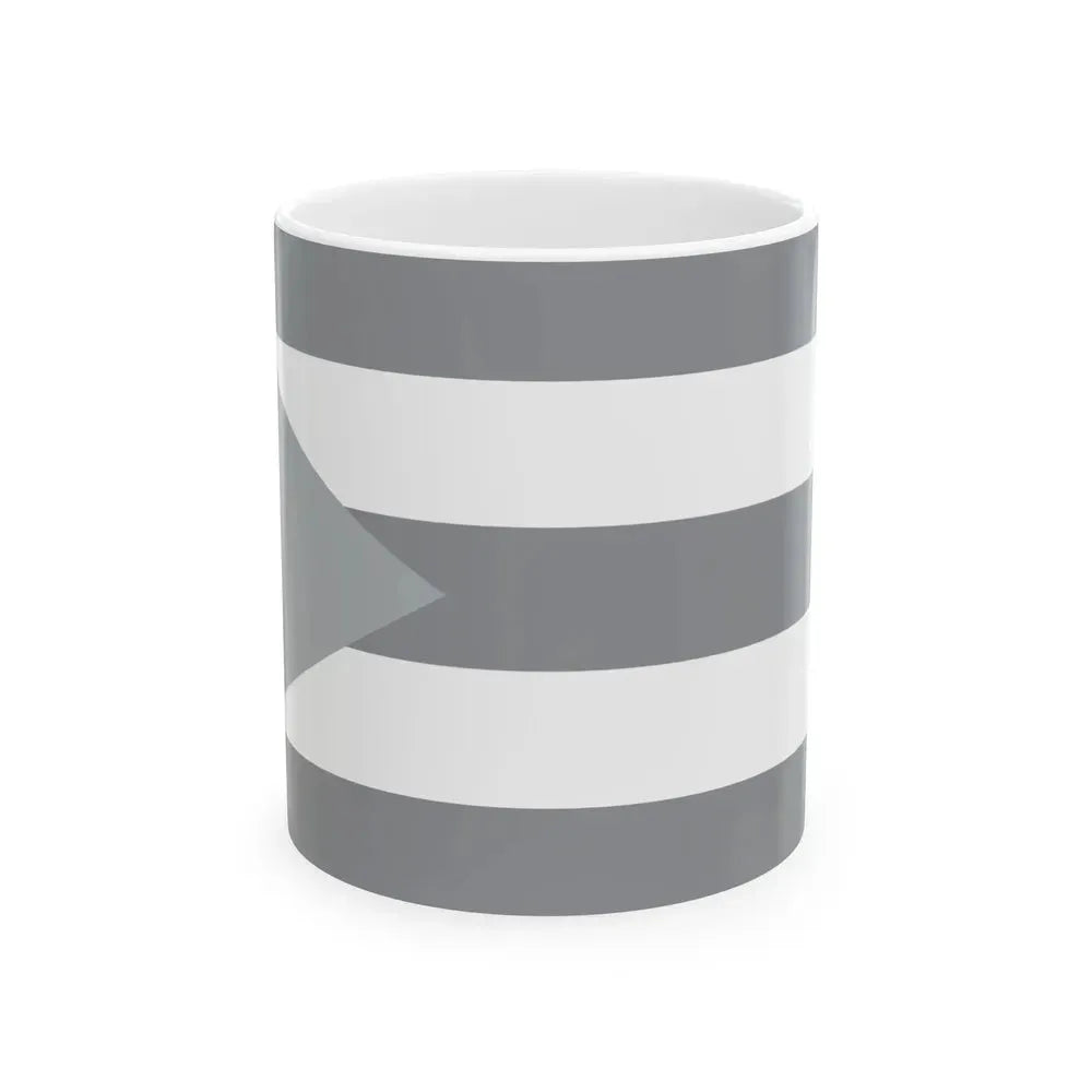 Flag of Cuba black and white (Cuba) White Coffee Mug 11oz - Go Mug Yourself