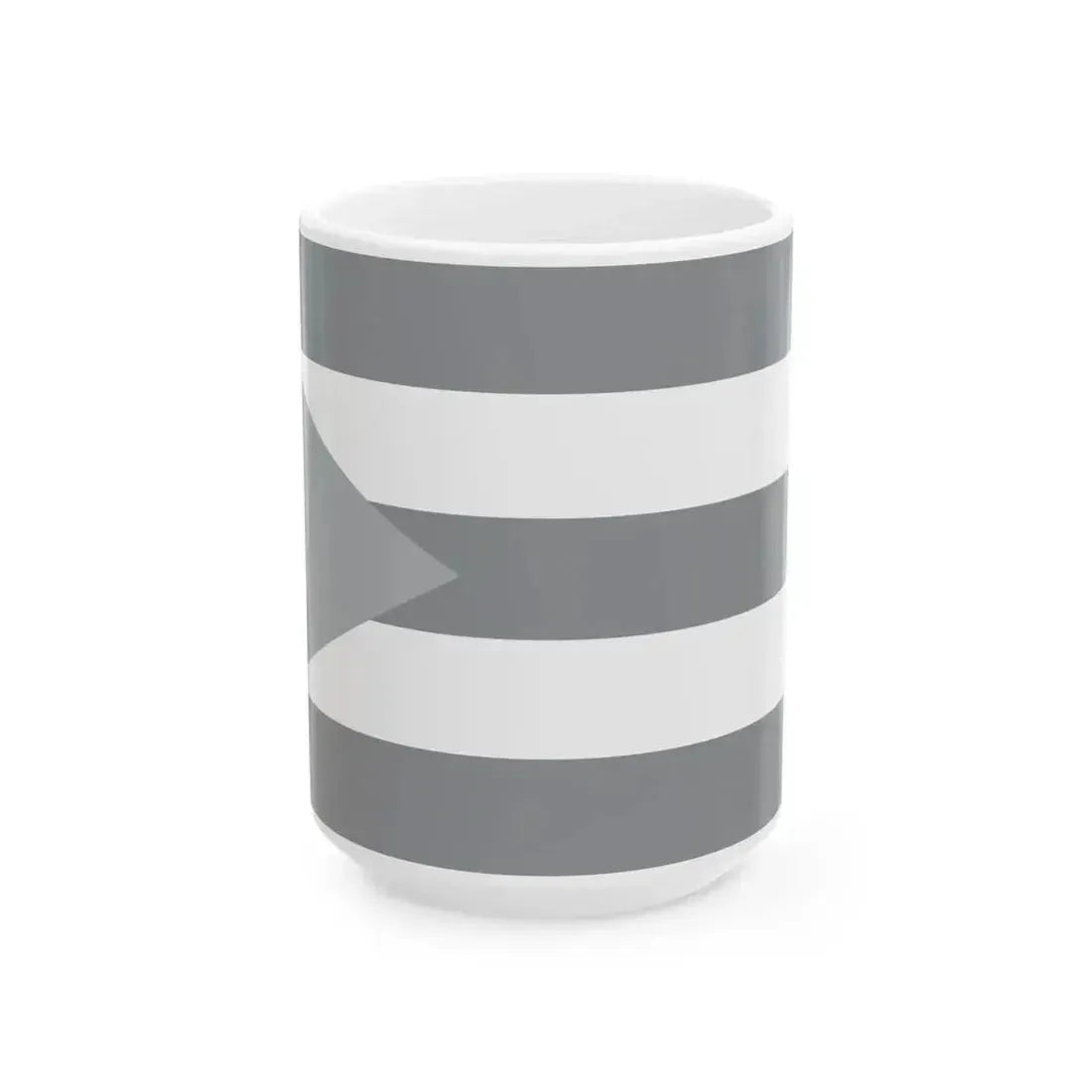Flag of Cuba black and white (Cuba) White Coffee Mug 15oz - Go Mug Yourself