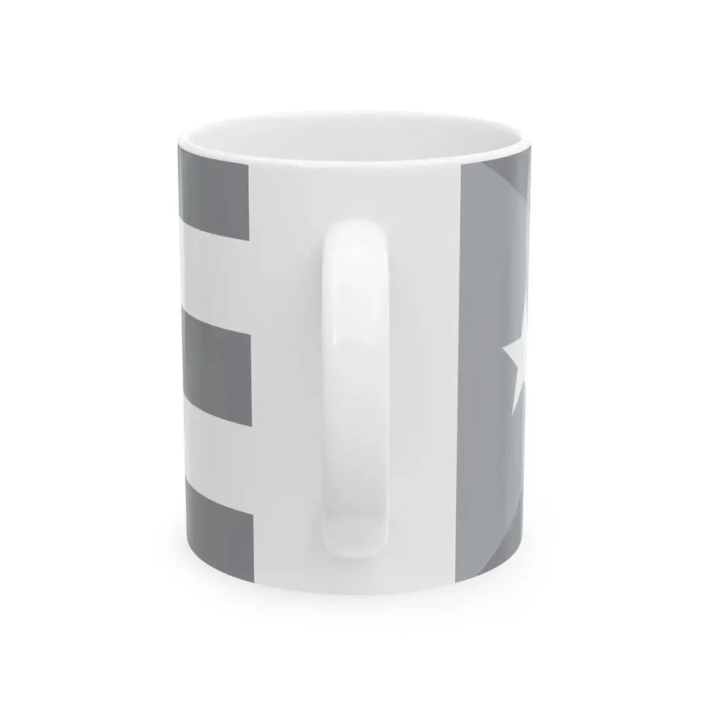 Flag of Cuba black and white (Cuba) White Coffee Mug - Go Mug Yourself