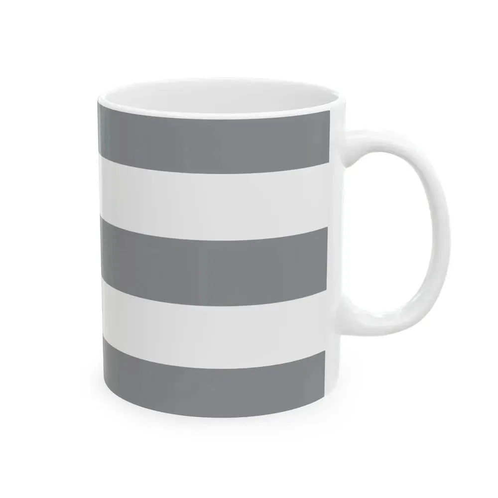 Flag of Cuba black and white (Cuba) White Coffee Mug - Go Mug Yourself
