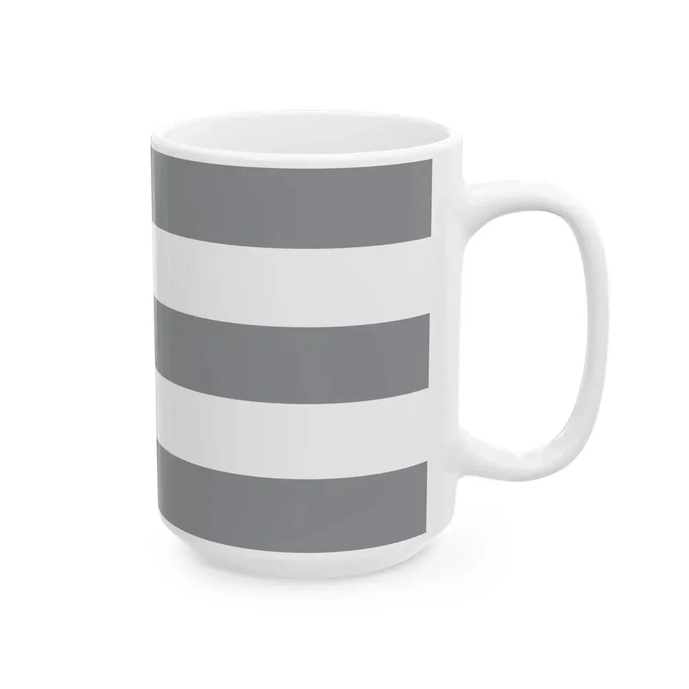Flag of Cuba black and white (Cuba) White Coffee Mug - Go Mug Yourself