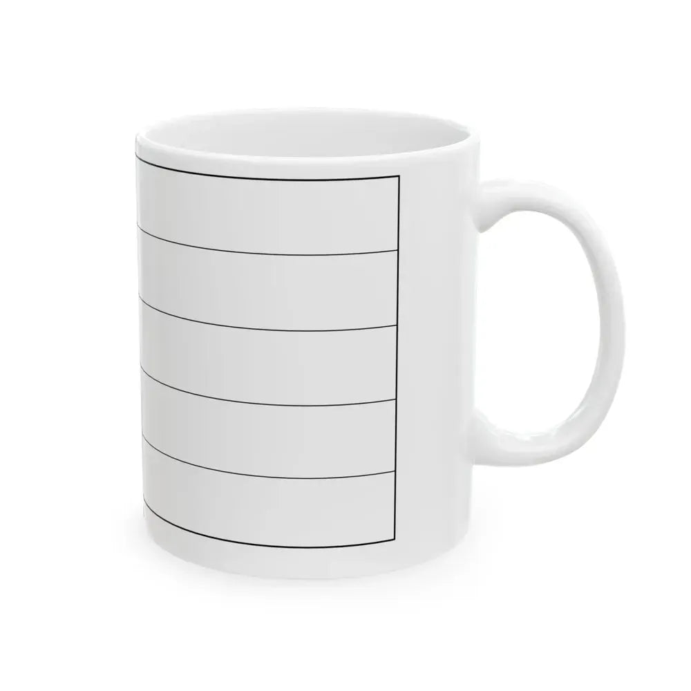 Flag of Cuba colouring page (Cuba) White Coffee Mug - Go Mug Yourself