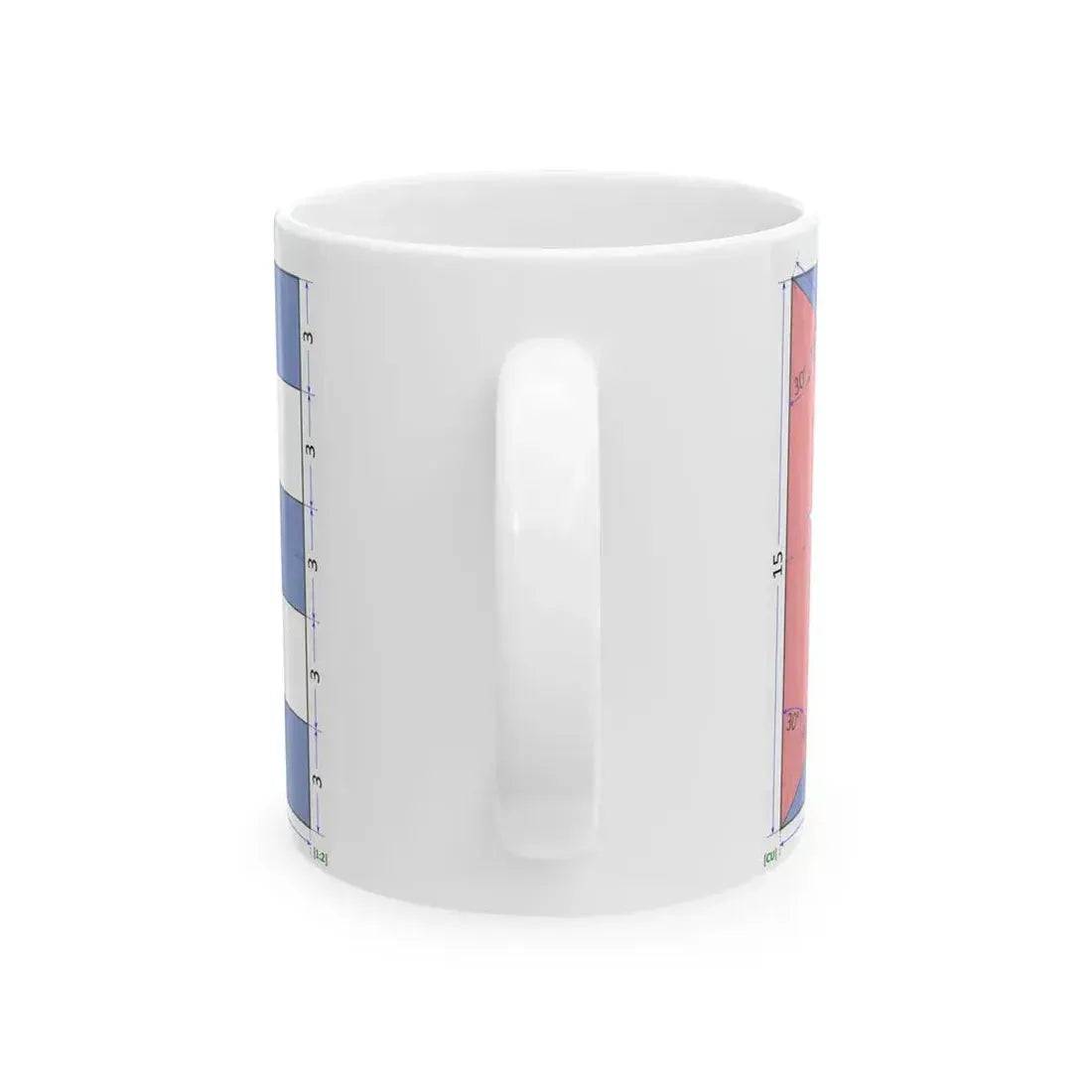 Flag of Cuba construction sheet (Cuba) White Coffee Mug - Go Mug Yourself