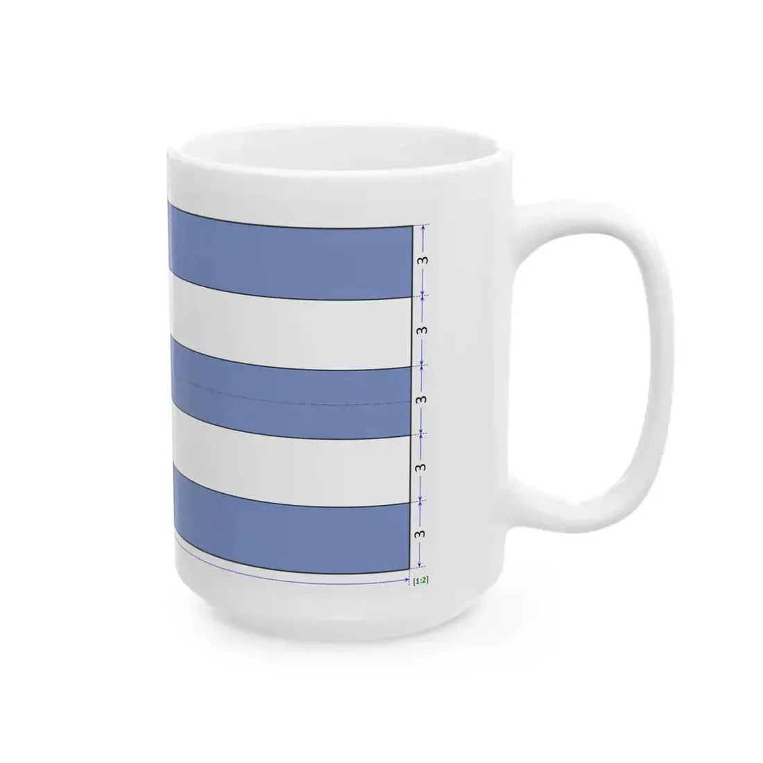 Flag of Cuba construction sheet (Cuba) White Coffee Mug - Go Mug Yourself