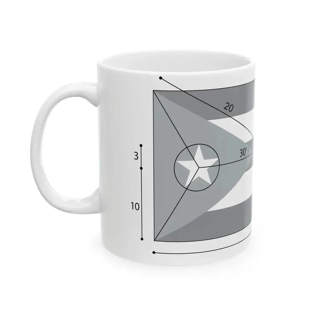Flag of Cuba constructios (Cuba) White Coffee Mug - Go Mug Yourself