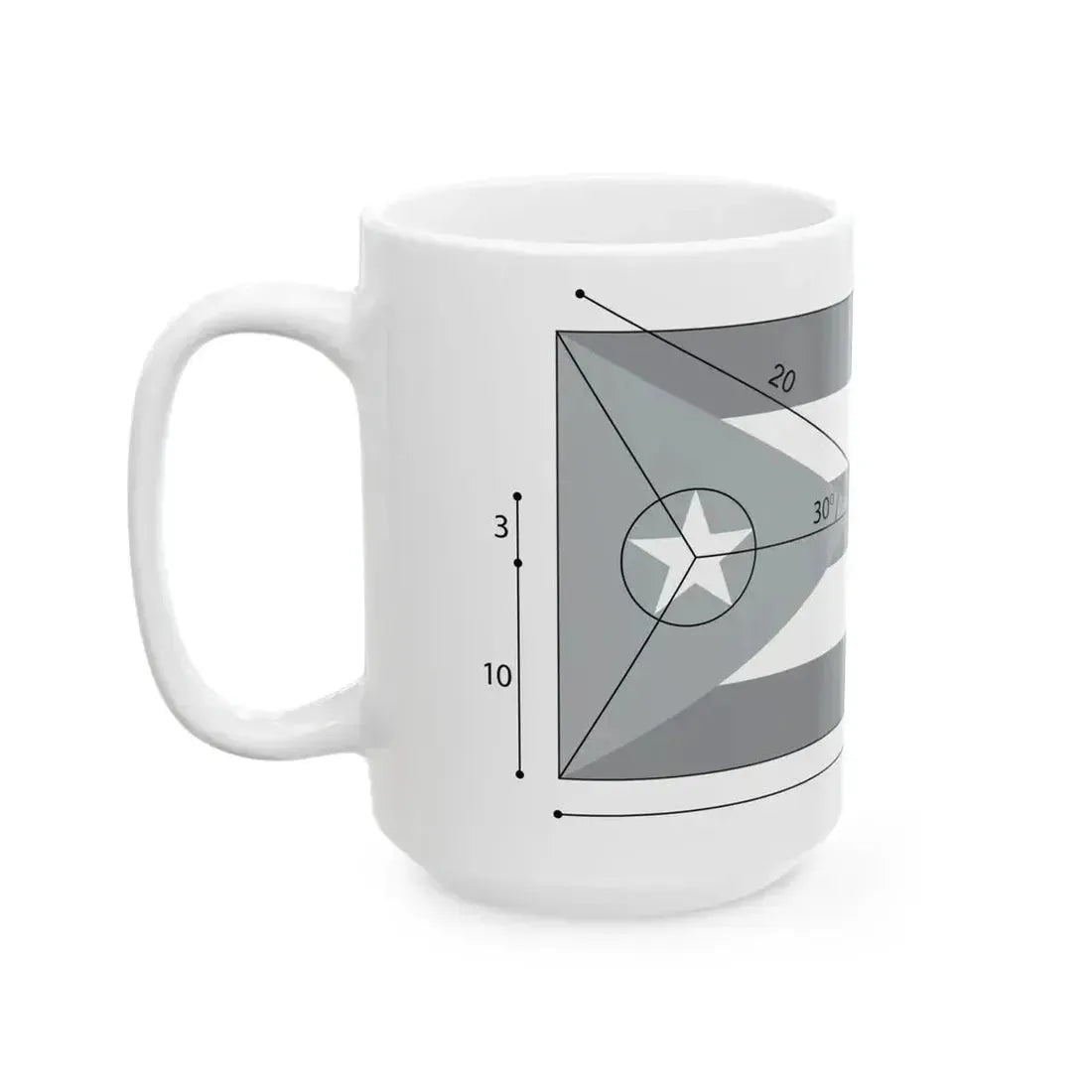 Flag of Cuba constructios (Cuba) White Coffee Mug - Go Mug Yourself