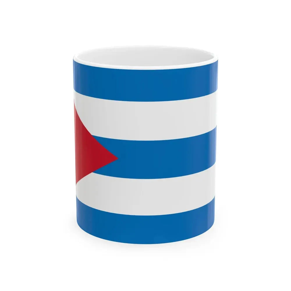Flag of Cuba sky blue (Cuba) White Coffee Mug 11oz - Go Mug Yourself