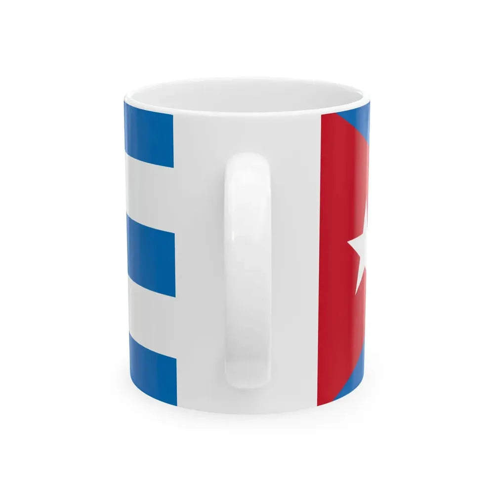Flag of Cuba sky blue (Cuba) White Coffee Mug - Go Mug Yourself