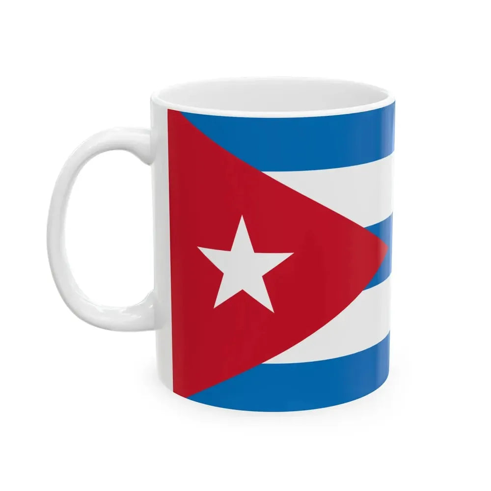 Flag of Cuba sky blue (Cuba) White Coffee Mug - Go Mug Yourself