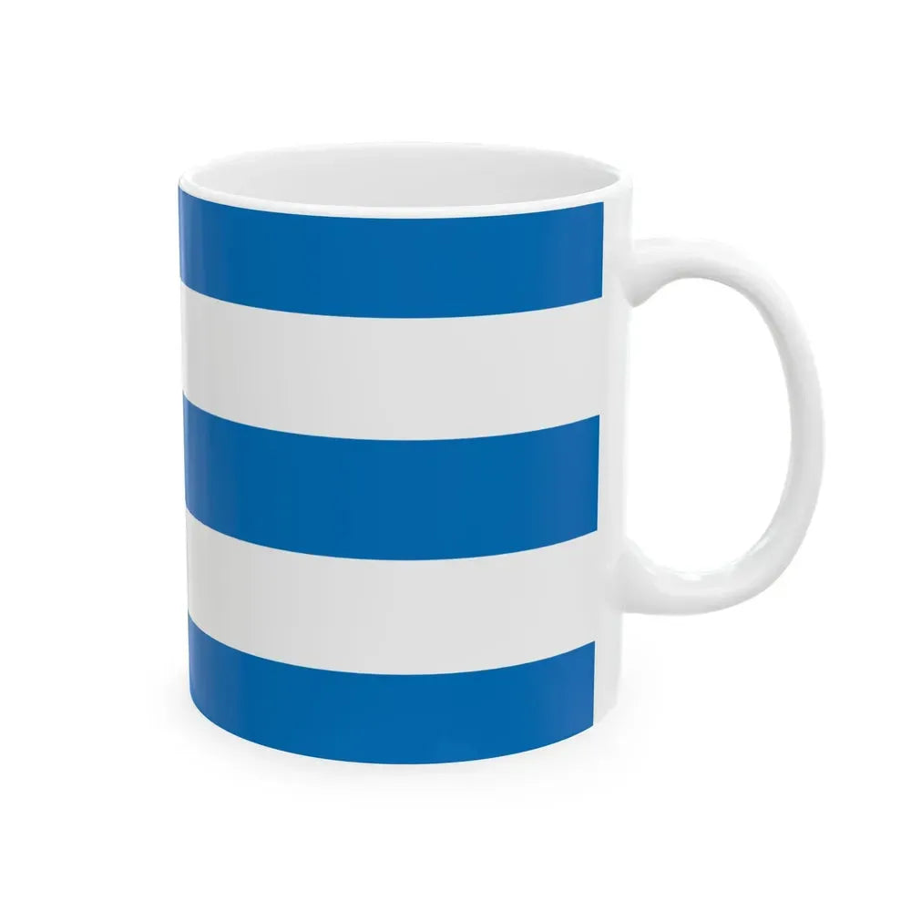 Flag of Cuba sky blue (Cuba) White Coffee Mug - Go Mug Yourself