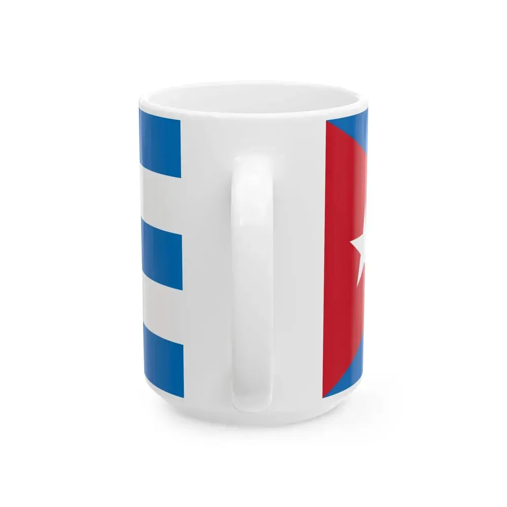 Flag of Cuba sky blue (Cuba) White Coffee Mug - Go Mug Yourself
